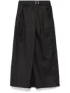 Tibi Check Wrap Culotte In Grey
