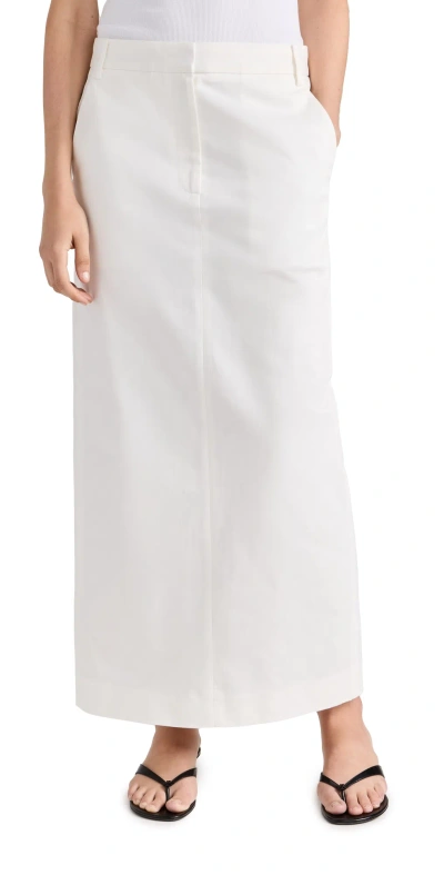 Tibi Chino Maxi Skirt White