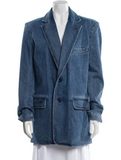 Pre-owned Tibi Coat In Blue