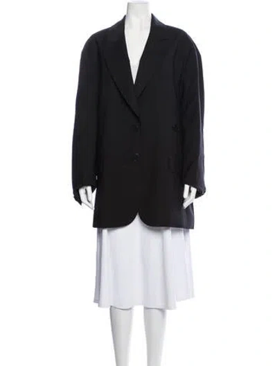 Pre-owned Tibi Coat In Blue
