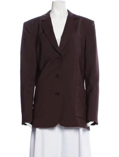 Pre-owned Tibi Coat In Brown/burgundy