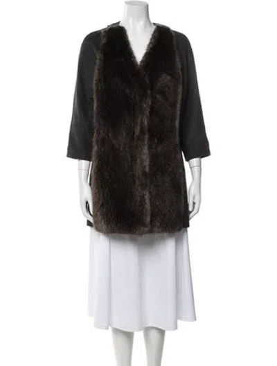 Pre-owned Tibi Coat In Grey