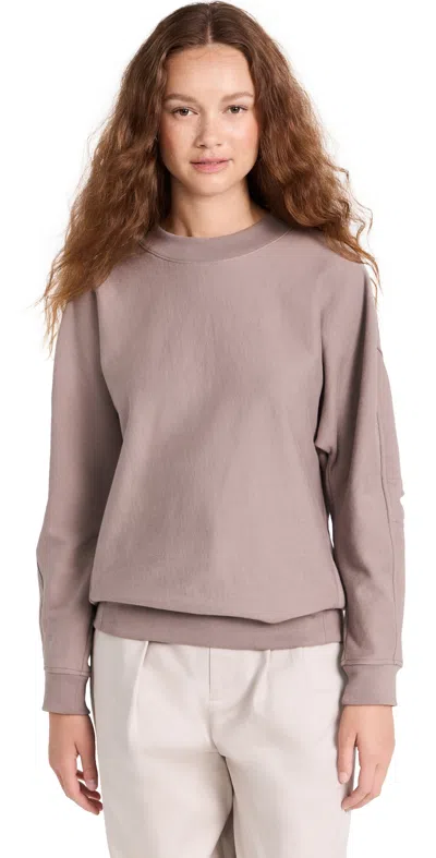 Tibi Cocoon Crewneck Sweatshirt In Cement