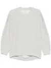 Tibi Cocoon Crewneck Sweatshirt Heather Grey In Grey