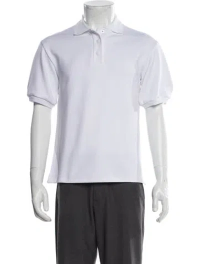 Pre-owned Tibi Collar Short Sleeve Polo Shirt In White