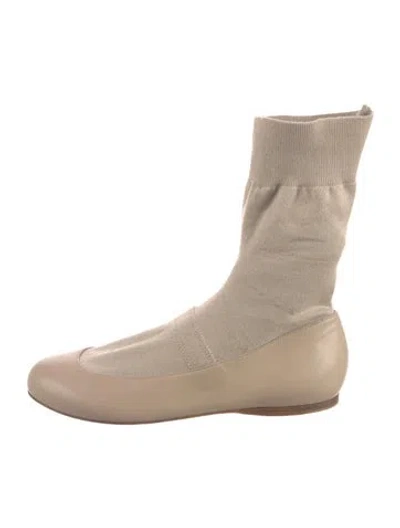 Pre-owned Tibi Colorblock Pattern Flats In Neutral