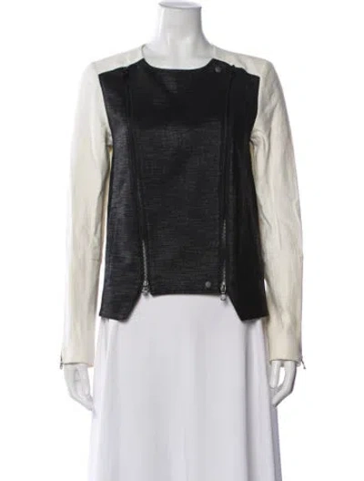 Pre-owned Tibi Colorblock Pattern Jacket In Black