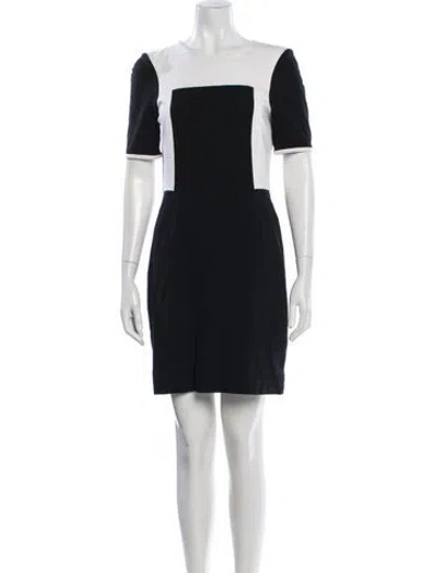 Pre-owned Tibi Colorblock Pattern Knee-length Dress In Black