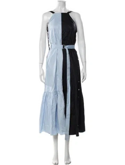 Pre-owned Tibi Colorblock Pattern Midi Length Dress In Multi