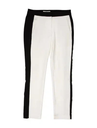 Pre-owned Tibi Colorblock Pattern Straight Leg Pants In White