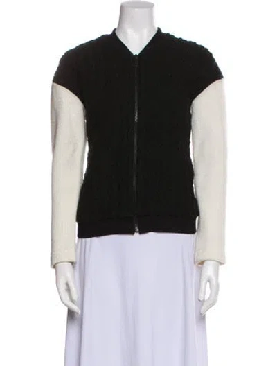 Pre-owned Tibi Colorblock Pattern Vest In Black