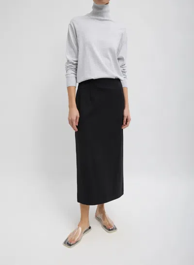 Tibi Compact Ultra Midi Skirt In Black