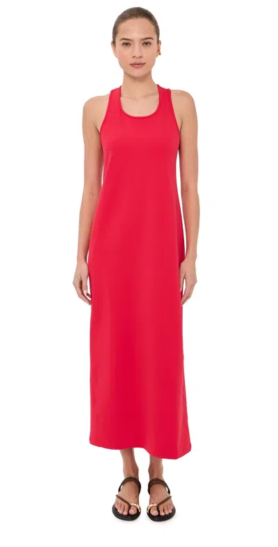 Tibi Compact Ultra Stretch Knit Sleeveless Dress Red