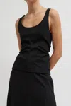 Tibi Compact Ultra Stretch Tank In Black