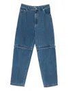 Tibi Convertible Lars Jeans In Blue