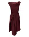 Tibi Corazon Jumpsuit In Burgundy Polyester In Red