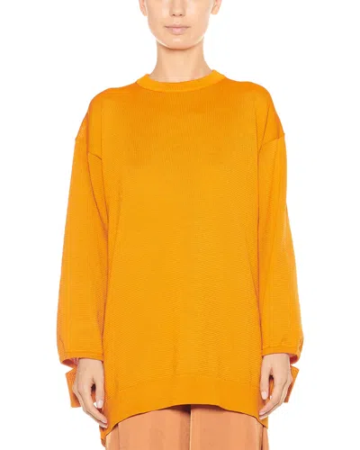 Tibi Corded Sweater Oversized Tunic In Orange