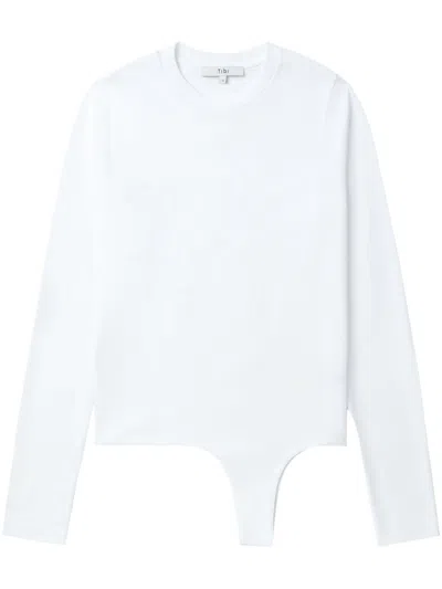 Tibi Cotton Bodysuit In White