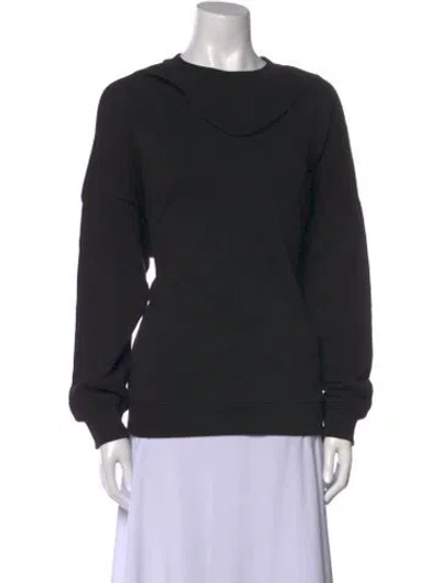 Pre-owned Tibi Cowl Neck Long Sleeve Sweatshirt In Black
