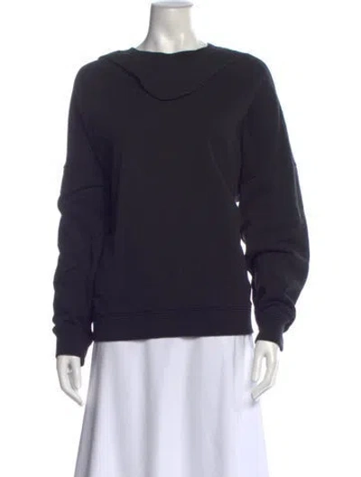 Pre-owned Tibi Cowl Neck Long Sleeve Sweatshirt In Blue