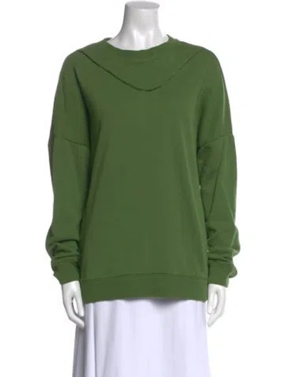 Pre-owned Tibi Cowl Neck Long Sleeve Sweatshirt In Green