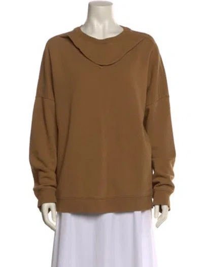 Pre-owned Tibi Cowl Neck Long Sleeve Sweatshirt In Neutral