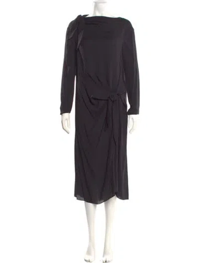 Pre-owned Tibi Cowl Neck Midi Length Dress W/ Tags In Black
