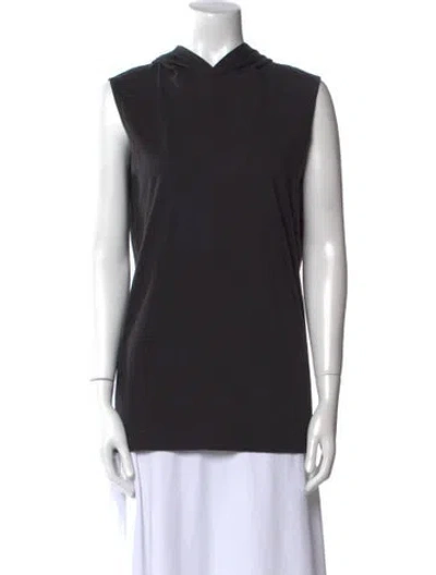 Pre-owned Tibi Cowl Neck Sleeveless Sweatshirt In Black