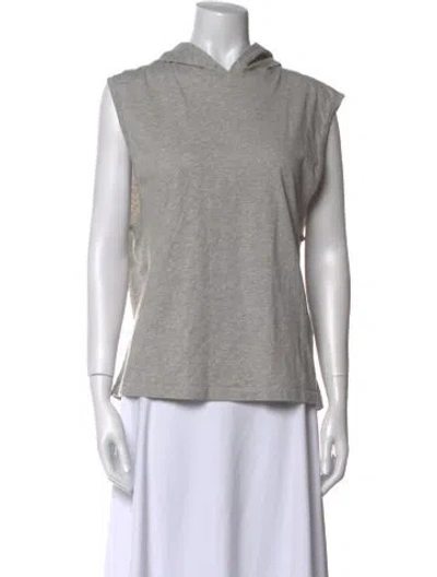 Pre-owned Tibi Cowl Neck Sleeveless Sweatshirt In Silver