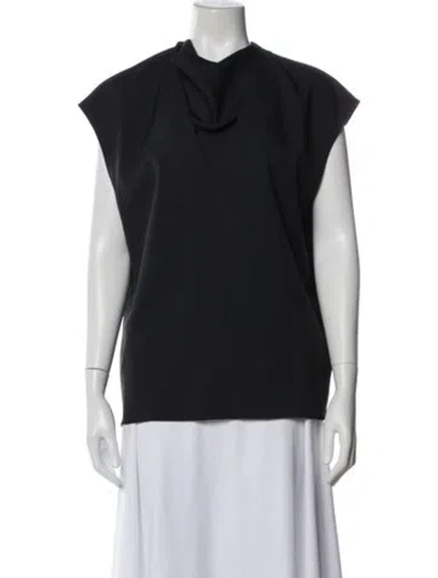 Pre-owned Tibi Cowl Neck Sleeveless Top In Black