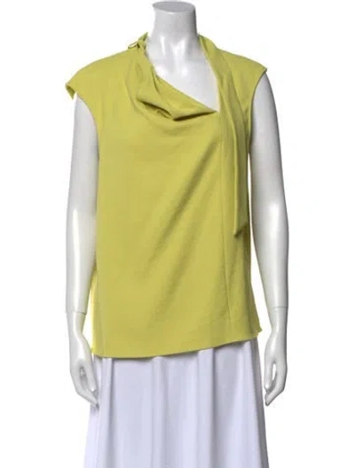 Pre-owned Tibi Cowl Neck Sleeveless Top In Yellow