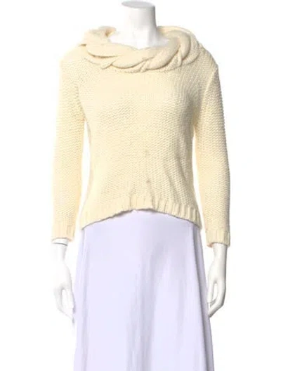 Pre-owned Tibi Cowl Neck Sweater In Neutral