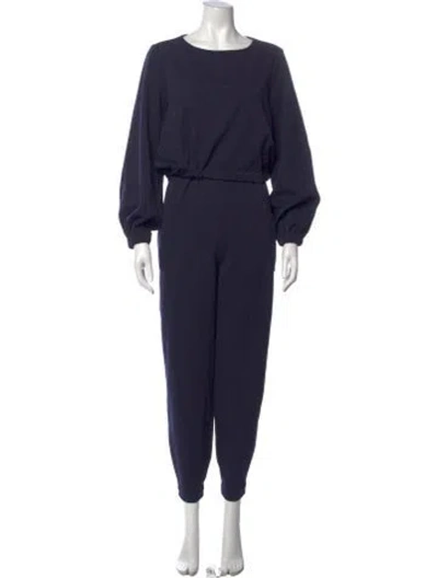 Pre-owned Tibi Crew Neck Jumpsuit In Blue