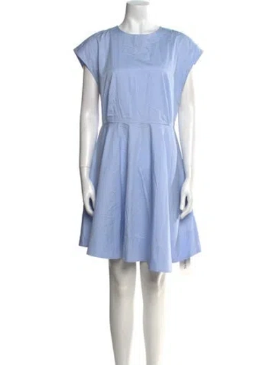 Pre-owned Tibi Crew Neck Knee-length Dress In Blue