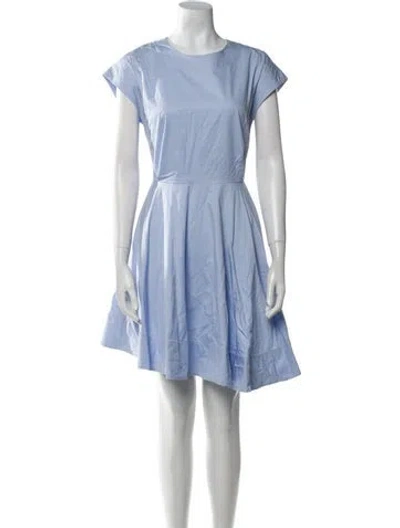 Pre-owned Tibi Crew Neck Knee-length Dress In Blue