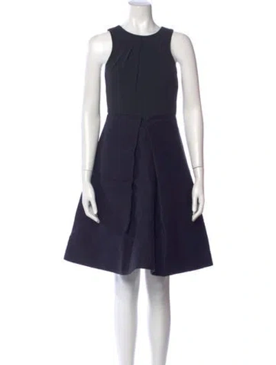 Pre-owned Tibi Crew Neck Knee-length Dress In Blue