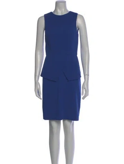Pre-owned Tibi Crew Neck Knee-length Dress In Blue