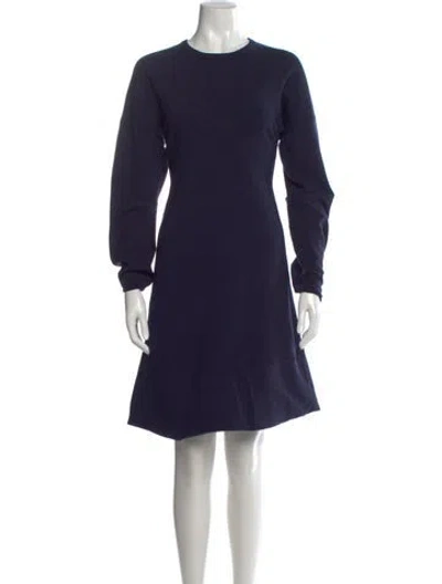 Pre-owned Tibi Crew Neck Knee-length Dress In Blue