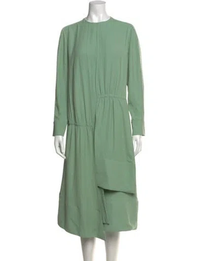 Pre-owned Tibi Crew Neck Knee-length Dress In Green