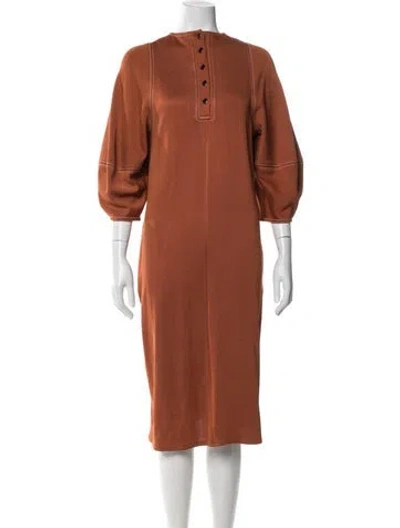 Pre-owned Tibi Crew Neck Knee-length Dress In Multi