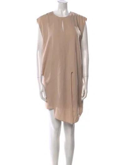 Pre-owned Tibi Crew Neck Knee-length Dress In Neutral
