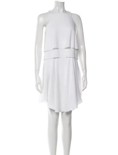 Pre-owned Tibi Crew Neck Knee-length Dress In Neutral
