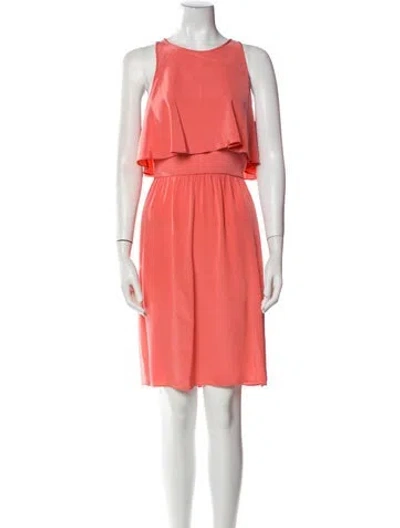 Pre-owned Tibi Crew Neck Knee-length Dress In Pink