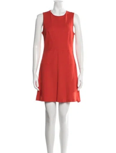 Pre-owned Tibi Crew Neck Knee-length Dress In Red