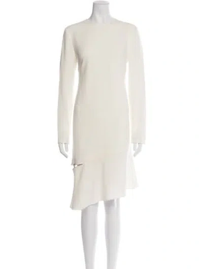 Pre-owned Tibi Crew Neck Knee-length Dress W/ Tags In Neutrals