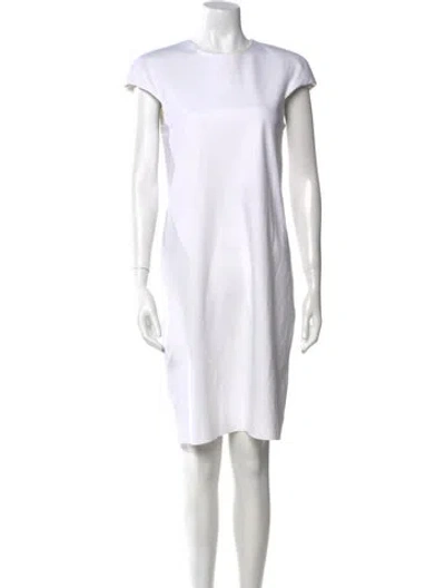 Pre-owned Tibi Crew Neck Knee-length Dress In White