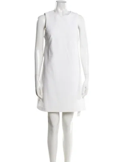Pre-owned Tibi Crew Neck Knee-length Dress In White