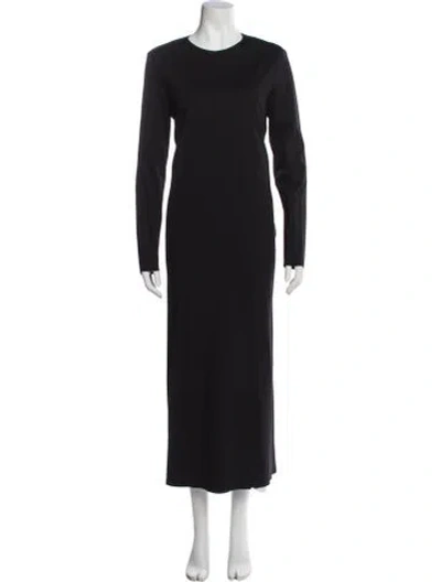 Pre-owned Tibi Crew Neck Long Dress In Black