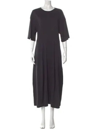 Pre-owned Tibi Crew Neck Long Dress In Black