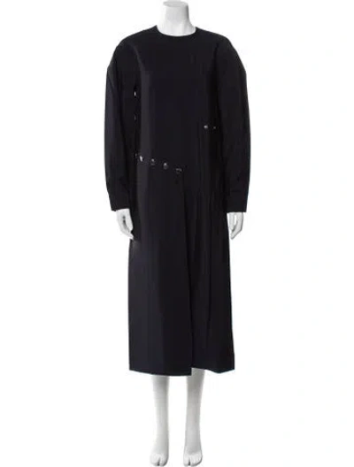 Pre-owned Tibi Crew Neck Long Dress In Blue